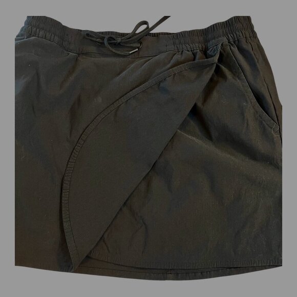 Eddie Bauer Womens Large Black Tulip Hem Skort With Drawstring & Pockets Logo - Picture 6 of 8